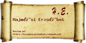 Hajmási Erzsébet névjegykártya